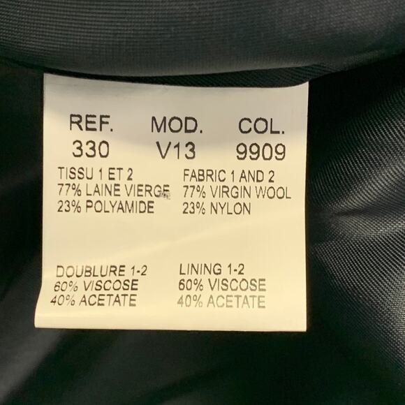 CARVEN Size M Grey Black Wool Blend Tweed Zip Up Belted Biker Jacket - Picture 8 of 8